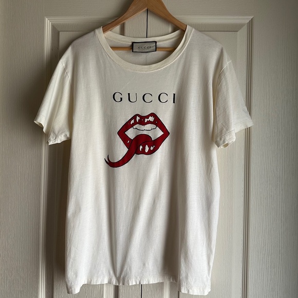 Authentic Gucci Mouth Print T-Shirt - Picture 4 of 11